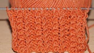 Вязание спицами для начинающих. Болгарская резинка  ////  Knitting for beginners. Bulgarian gum