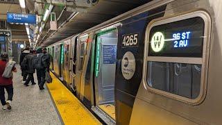 NYC Subway: R211A W Train (Rerouted A) Action on Second Avenue Subway