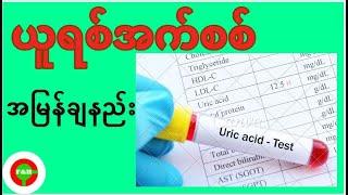 ယူရစ် အက်စစ် အမြန်ချနည်း၊ Uric Acid