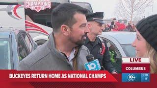 Buckeyes arrive in Columbus after winning national championship in Atlanta