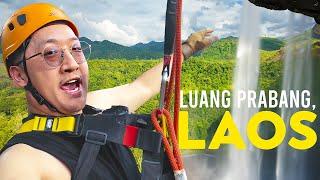 I ZIPLINED OVER WATERFALLS IN LUANG PRABANG, LAOS!