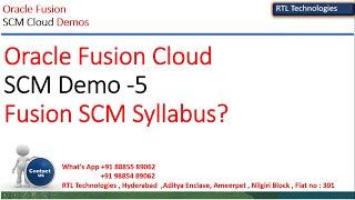 Oracle Fusion Cloud SCM Demo | SCM Syllabus | Real Time Training | Placement | Interview Preparation