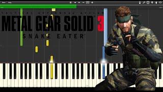 Snake Eater - Metal Gear Solid 3 - Synthesia - Piano Tutorial