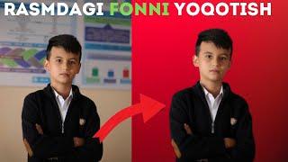 TELEFONDA RASMDAN FONNI QIRQIB TASHLASH  | RASMDAGI FONNI YO'QOTISH