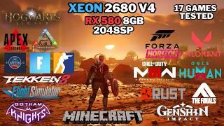 $250 Gaming PC: Xeon E5-2680 V4 + RX 580 8GB (2048SP) | 1080P Low & High |  17 Game Benchmark