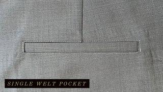 Single Welt Pant Pocket Cutting and Stitching - N A Fashion