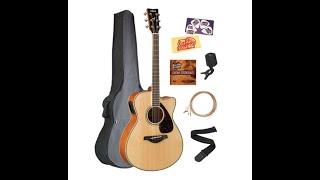 Yamaha FSX820C Solid Top Small Body Acoustic-Electric Guitar - Natural Bundle with Gig Bag -Overview