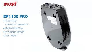 #MustPower EP1100 Pro Series High Frequency Modified Sine Wave Inverter (1.2-2.4KVA)