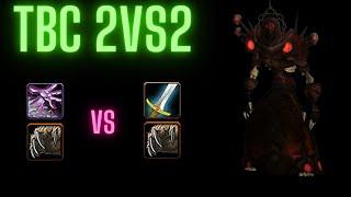 Warlock Druid vs Warrior Druid 2vs2 TBC classik Arena PvP