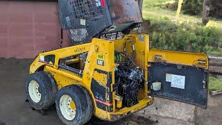 CAT skid steer engine swap - fixing pilot controls, engine install, and a deep clean!