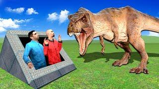 T-REX DESTROYS SECRET BUNKER! - Garry's Mod Gameplay