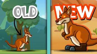 OLD vs NEW - Kickaroo Boots: Max level upgrade - Lumber Whack Defend the wild Gameplay