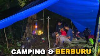 camping bersama dekat air terjun  ,Berburu & Menikmati makan alam 