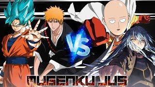 Goku SSGSS & Ichigo MG9 vs Saitama & Rimuru Demon Lord ANIME MUGEN JUS Team Fight 2 vs 2