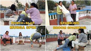 Broom Spenk Bum Slaps + Punch  Murga SPIN / Funny Video / Priyasheetalgamez