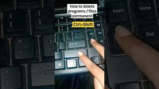 How to delete files or program permanently #viral  #shorts  #short #shortvideo #youtubeshorts #viral