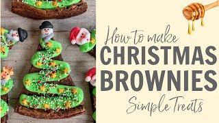 How to make Brownie Christmas Trees! Recipe #Shorts