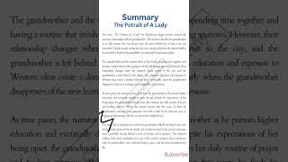 The Portrait of The Lady-Class 11 English Summary-Ncert Hornbill Book#Summary#cbse