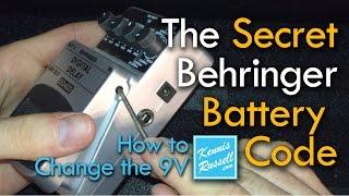 Behringer 페달 배터리 교체 방법(쉿..비밀이에요)