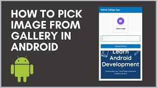 How to select image from gallery android studio and show in imageview