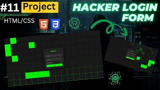 Designing a Hacker-Inspired Login Form with HTML & CSS | web dev | No-Talking Video | #coding