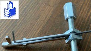 (14) Make your own Mortice Lever Lock Pick Wire Tension Tool, Quick, Easy and Cheap