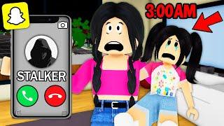 A Stalker FOLLOWED MY 5 YEAR OLD Home At 3AM in Roblox Snapchat!