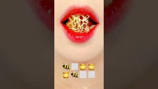 ASMR 꿀 입술먹방  Honey Emoji Foods Eating Sounds #asmr #입술먹방 #mukbang #eatingasmr #satisfying #꿀먹방 #벌집