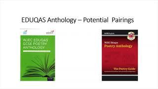 Eduqas Poetry Anthology - Possible Questions & Pairings