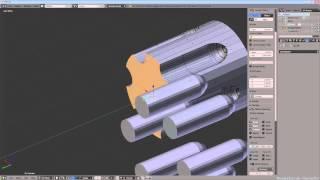 Blender Bool Tool: Using the boolean modifier to create a revolver cylinder in under 9 minutes