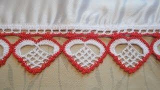 Кайма "СЕРДЦЕ" Вязание крючком Bordure "Heart" Crochet