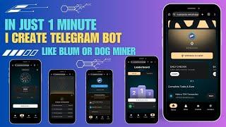 in just 1 minutes I create telegram mini app