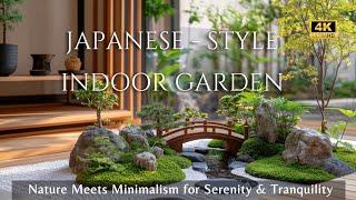 Nature Meets Minimalism: Japanese-Style Indoor Garden Design for Serenity & Tranquility at Home