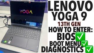 LENOVO YOGA 9 14IRP8 - How To Enter Bios, Boot Menu & Diagnostics UEFI