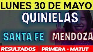 Quinielas Primera y matutina de Santa Fé y Mendoza, Lunes 30 de Mayo