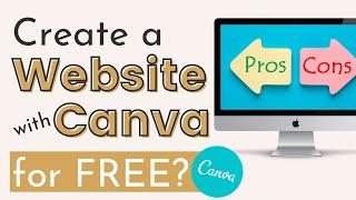 How to Create your WEBSITE for FREE in Canva (pros and cons)