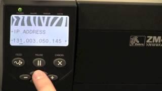 Setting a Static IP Address on a ZM400 and ZM600 Printer