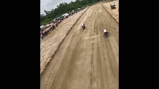 Vintage motorcycles drag race