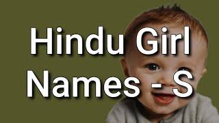 200 Hindu Girl Names and Meanings, Starting With S