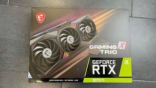 MSI RTX 3070 TI GAMING X TRIO UNBOX ETHEREUM HASHRATE 62 MHS VRAM TEMP GDDR6X T-REX + LOL MINER 1.48