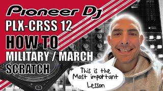 DJ Benji shows the military or march scratch on the Pioneer PLX CRSS12 turntable