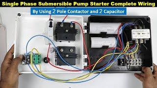 Single Phase Submersible Pump Control Panel Connection with 2 Capacitor @TheElectricalGuy