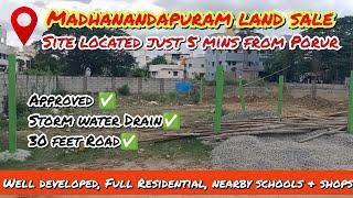 ID:184 Land Sale at Madhanandapuram | Chennai | Ready to construct Resale land near Mugalivakkam