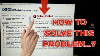 visual studio 2010 setup failed (2018 new)