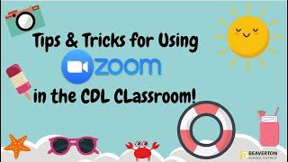 Teaching with Zoom Tips & Tricks