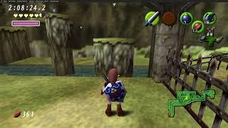 Ocarina of Time - Get Heart Piece in Zoras River without Hover Boots or Chicks (adult)