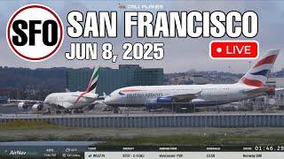 KSFO LIVE | JUNE 8, 2025 |  SAN FRANCISCO AIRPORT PLANE SPOTTING LIVE STREAM IRL