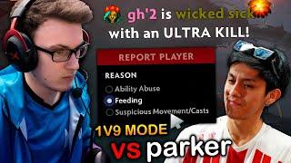 Miracle- 1V9 MODE vs Parker and REPORTS this player after THIS...