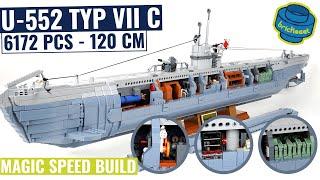 6172pcs / 120cm - Biggest & Most Detailed U-Boat Ever - German U-552 - Panlos 628011