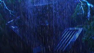 Deepest Sleep In Just 3 Minutes With Heavy Rain On The Roof & Thunder For Insomnia, Relaxing